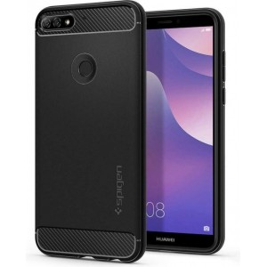 Spigen Rugged Armor Huawei Y7 (2018) Hoesje - Zwart