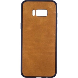 Leren Telefoonhoesje Samsung S8 PLUS – Bumper case - Cognac Bruin