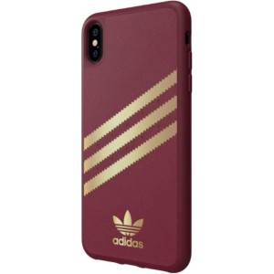 adidas OR Moulded Case PU SUEDE FW18 for iPhone XS Max collegiate burgundy / gold