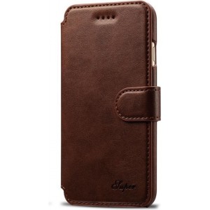 Mobiq - Premium Lederen iPhone 8/7 Wallet bruin