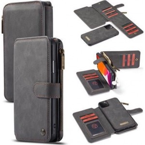 CaseMe  Apple iPhone 11 Pro Wallet Hoesje met Ritssluiting - Zwart