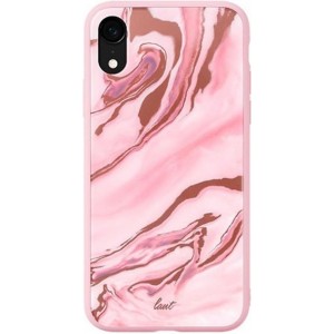 LAUT - iPhone Xr Hoesje - Back Case Mineral Temperd Glass Roze