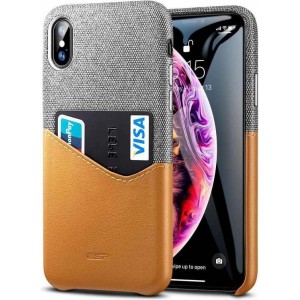 Hoesje Apple iPhone Xs / X - ESR Case Metro - Bruin/Grijs