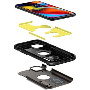 Hoesje Apple iPhone 11 Pro - Spigen Tough Armor Case - Zilver