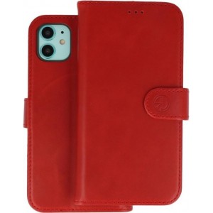 Rico Vitello Echt Lederen Booktype Hosje voor iPhone 11 - Rood