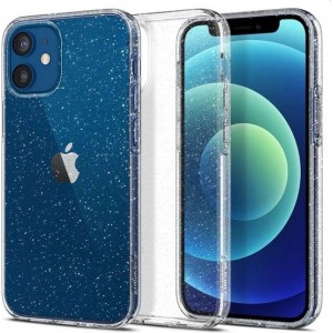 Spigen Liquid Crystal Glitter Apple iPhone 12 Mini Hoesje - Transparant