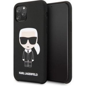 Karl Lagerfeld Backcover hoesje Iconic geschikt voor Apple iPhone 11 Pro Max - Zwart - Full Body - KLHCN65SLFKBK