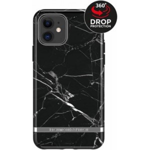 Richmond & Finch Black Marble - Silver Details for iPhone 11 colourful