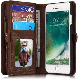 CASEME - Apple iphone SE 2020 / iPhone 7/8 Vintage Portemonnee Hoesje - Bruin