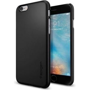 Hoesje Apple iPhone 6/6s - Spigen Thin Fit Case - Zwart