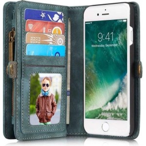 CASEME - Apple iphone SE 2020 / iPhone 7/8 Vintage Portemonnee Hoesje - Blauw