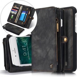 Caseme Leren Wallet iPhone 7/8 plus - Antraciet