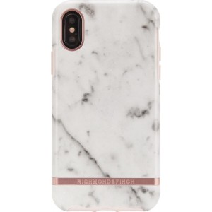 Richmond & Finch White Marble - Rose Gold details for iPhone XS Max colourful