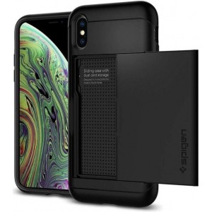 Spigen Slim Armor CS Apple iPhone XS Hoesje - Zwart