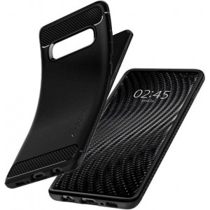 Hoesje Samsung Galaxy S10 Plus - Spigen Rugged Armor Case  - Zwart