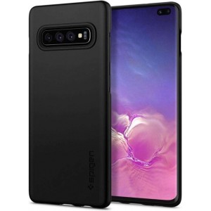 Hoesje Samsung Galaxy S10 Plus - Spigen Thin Fit Case - Zwart