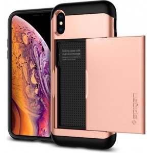 Spigen Slim Armor CS Apple iPhone XS Hoesje - Rose Gold