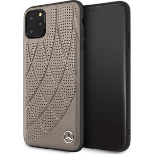 iPhone 11 Pro Max Backcase hoesje - Mercedes-Benz - Effen Bruin - Leer