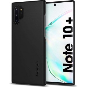 Hoesje Samsung Galaxy Note 10 Plus - Spigen Thin Fit Case - Zwart