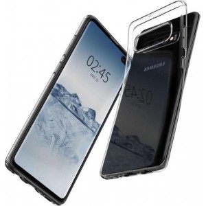 Hoesje Samsung Galaxy S10 Plus - Spigen Liquid Crystal Case - Doorzichtig/Transparant