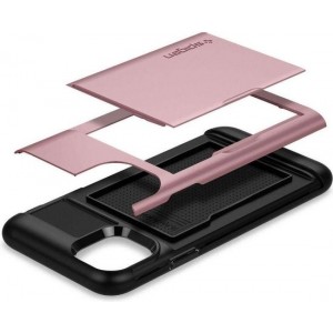 Hoesje Apple iPhone 11 Pro Max - Spigen Slim Armor CS Case - Roze/Goud