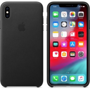 Apple Leren Hoesje voor iPhone Xs Max - Zwart