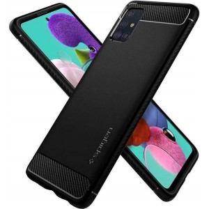 Hoesje Samsung Galaxy A51 - Spigen Rugged Armor Case  - Zwart