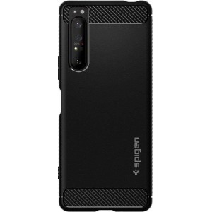 Hoesje Sony Xperia 1 II - Spigen Rugged Armor Case  - Zwart