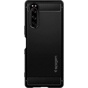 Hoesje Sony Xperia 5 - Spigen Rugged Armor Case  - Zwart