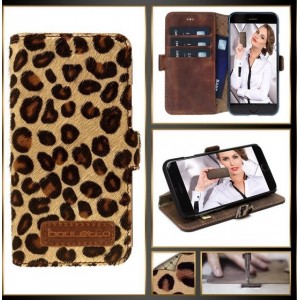 Bouletta Lederen Apple iPhone 6(S) Plus Hoesje - BookCase - Leopard