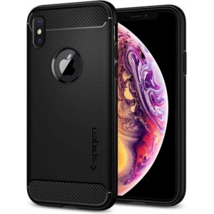 Hoesje Apple iPhone XS - Spigen Rugged Armor Case - Zwart