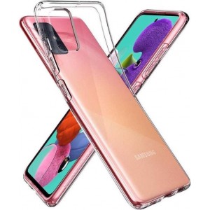 Hoesje Samsung Galaxy A51 - Spigen Liquid Crystal Case - Doorzichtig/Transparant