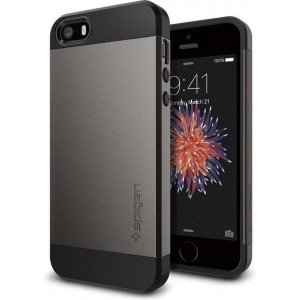 Spigen Slim Armor Apple iPhone SE Hoesje - Gunmetal