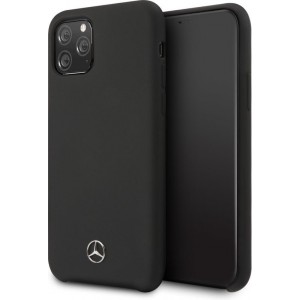 Apple iPhone 11 Pro Zwart Mercedes-Benz Backcover hoesje Liquid - Microfiber - MEHCN58SILBK