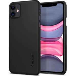 Hoesje Apple iPhone 11 - Spigen Thin Fit Case - Zwart