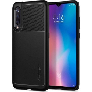 Hoesje Xiaomi Mi 9 - Spigen Rugged Armor Case  - Zwart