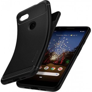 Hoesje Google Pixel 3a XL - Spigen Rugged Armor Case  - Zwart