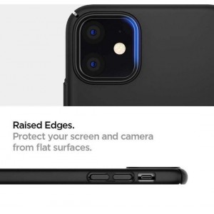 Hoesje Apple iPhone 11 - Spigen Thin Fit Case - Zwart