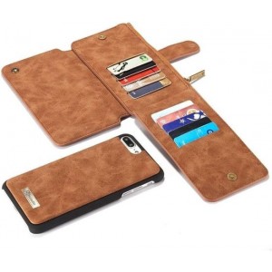 CASEME - Apple iPhone 7 Plus / 8 Plus Retro Removable Wallet Case  - Bruin