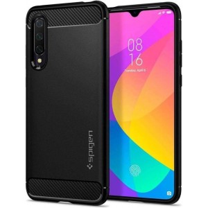 Hoesje Xiaomi Mi 9 Lite - Spigen Rugged Armor Case  - Zwart