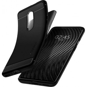 Hoesje OnePlus 7 Pro - Spigen Rugged Armor Case  - Zwart