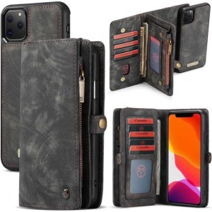 CASEME - Apple iPhone 11 Pro Vintage Wallet Case  - Zwart