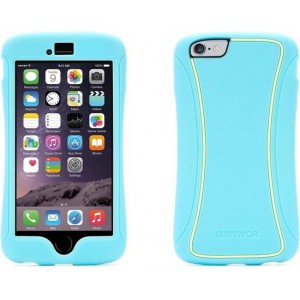 Griffin Survivor  Slim TwoTone voor de iPhone 6 Plus - turquoise-limoen