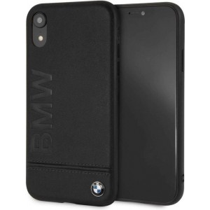 iPhone Xs Max hoesje - BMW - Zwart - Leer