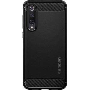 Hoesje Xiaomi Mi 9 SE - Spigen Rugged Armor Case  - Zwart