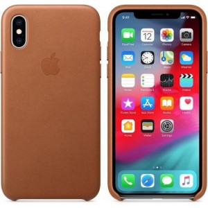 Apple Leren Hoesje voor iPhone Xs - Bruin