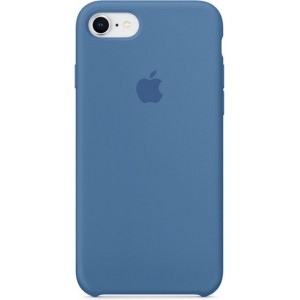 Apple Silicone Backcover iPhone SE (2020) / 8 / 7 hoesje - Denim Blue