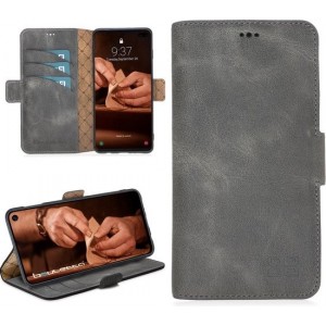 Bouletta Lederen Samsung Galaxy S10 Hoesje - BookCase - Antique Grey