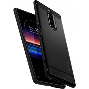 Hoesje Sony Xperia 1 - Spigen Rugged Armor Case  - Zwart