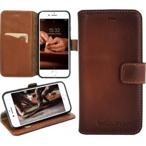 Bouletta Lederen Apple iPhone 7/8 Plus Hoesje BookCase - Burned Cognac